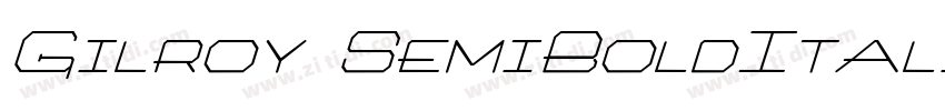 Gilroy SemiBoldItali字体转换